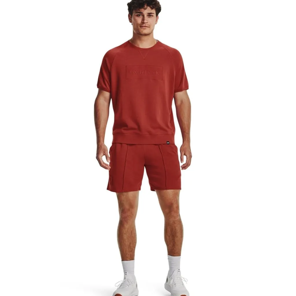 Fitness And Gymwear*Under Armour Crew Neck Relaxed Fit Gym T-Shirt in Red