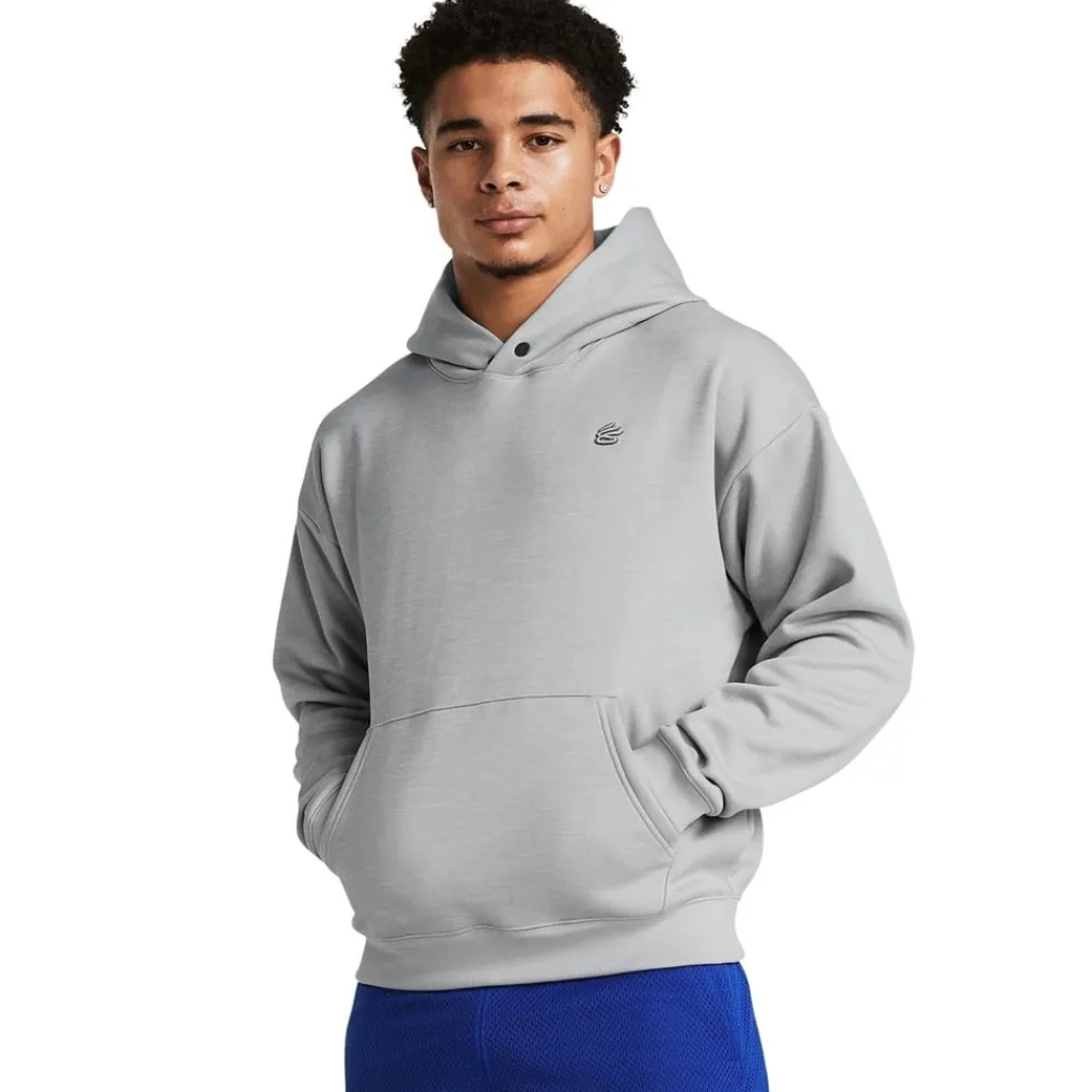 Fitness And Gym Tops*Under Armour Curry Hooded Relaxed Fit Sweatshirt in Grey