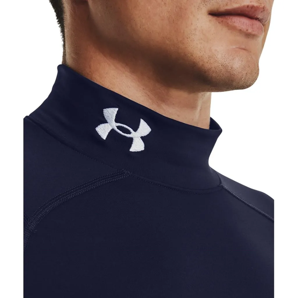 Fitness And Gym Tops*Under Armour Gear Armour Compression Mock Top in Blue