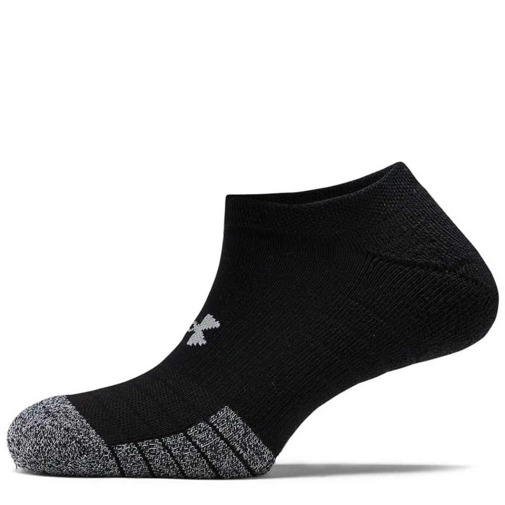 Underwear And Socks*Under Armour Heatgear No Show Socks 3 Pack in Black
