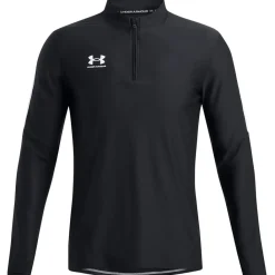 Fitness And Gym Tops*Under Armour Logo Print Mock Neck Sweatshirt in Black