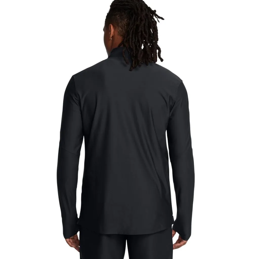 Fitness And Gym Tops*Under Armour Logo Print Mock Neck Sweatshirt in Black