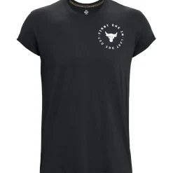 Fitness And Gym Tops*Under Armour Mens Armour Pjt Rock Cap Sleeve Ss Gym Top in Black