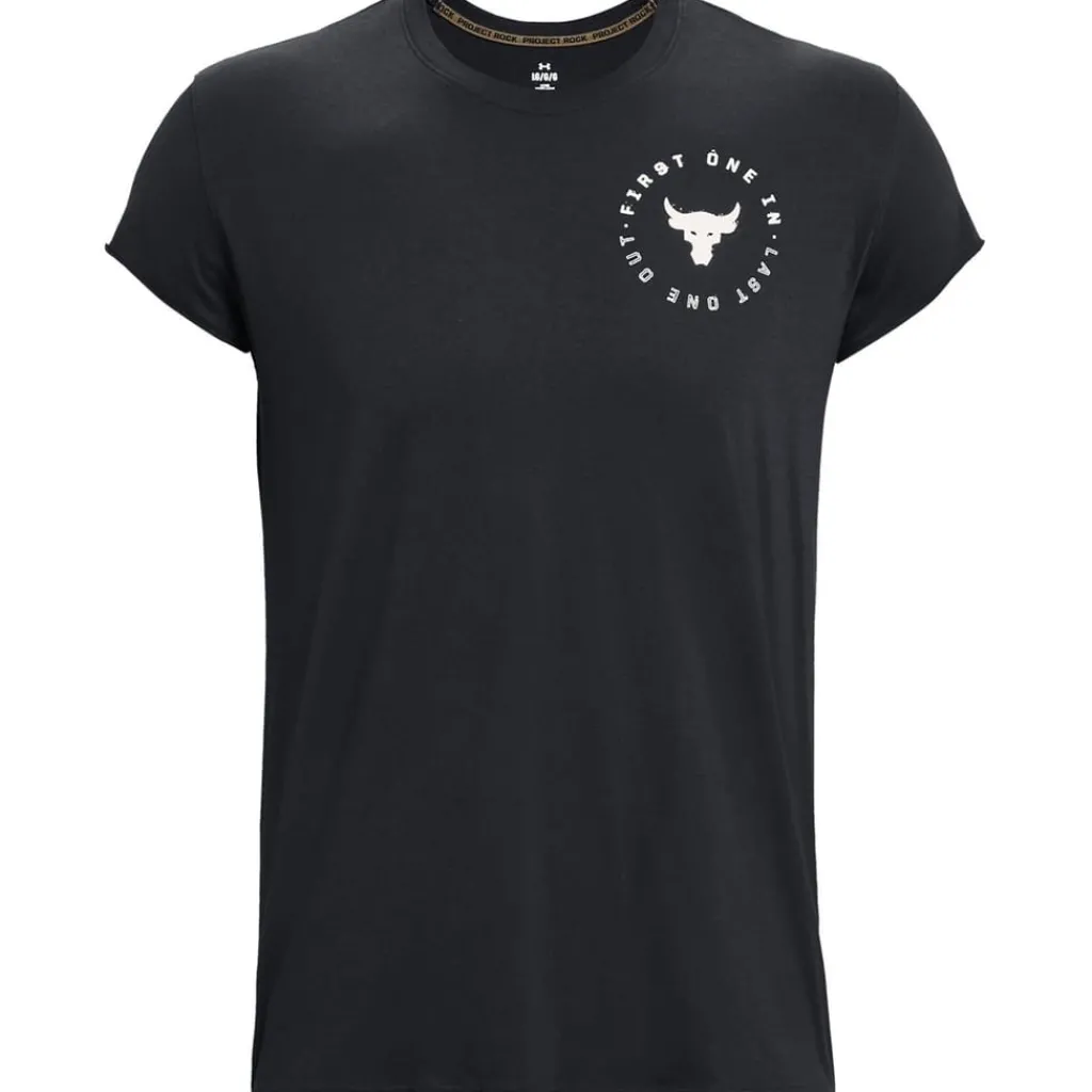 Fitness And Gym Tops*Under Armour Mens Armour Pjt Rock Cap Sleeve Ss Gym Top in Black