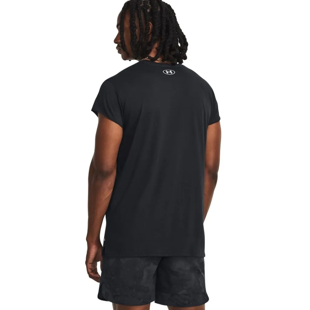 Fitness And Gym Tops*Under Armour Mens Armour Pjt Rock Cap Sleeve Ss Gym Top in Black