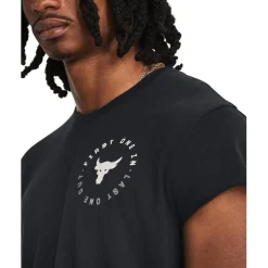 Fitness And Gym Tops*Under Armour Mens Armour Pjt Rock Cap Sleeve Ss Gym Top in Black