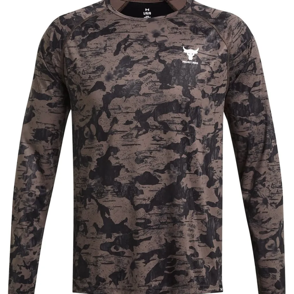 Fitness And Gymwear|Fitness And Gym Tops*Under Armour Mens Armour Pjt Rck Isochill Ls Gym Top in Brown
