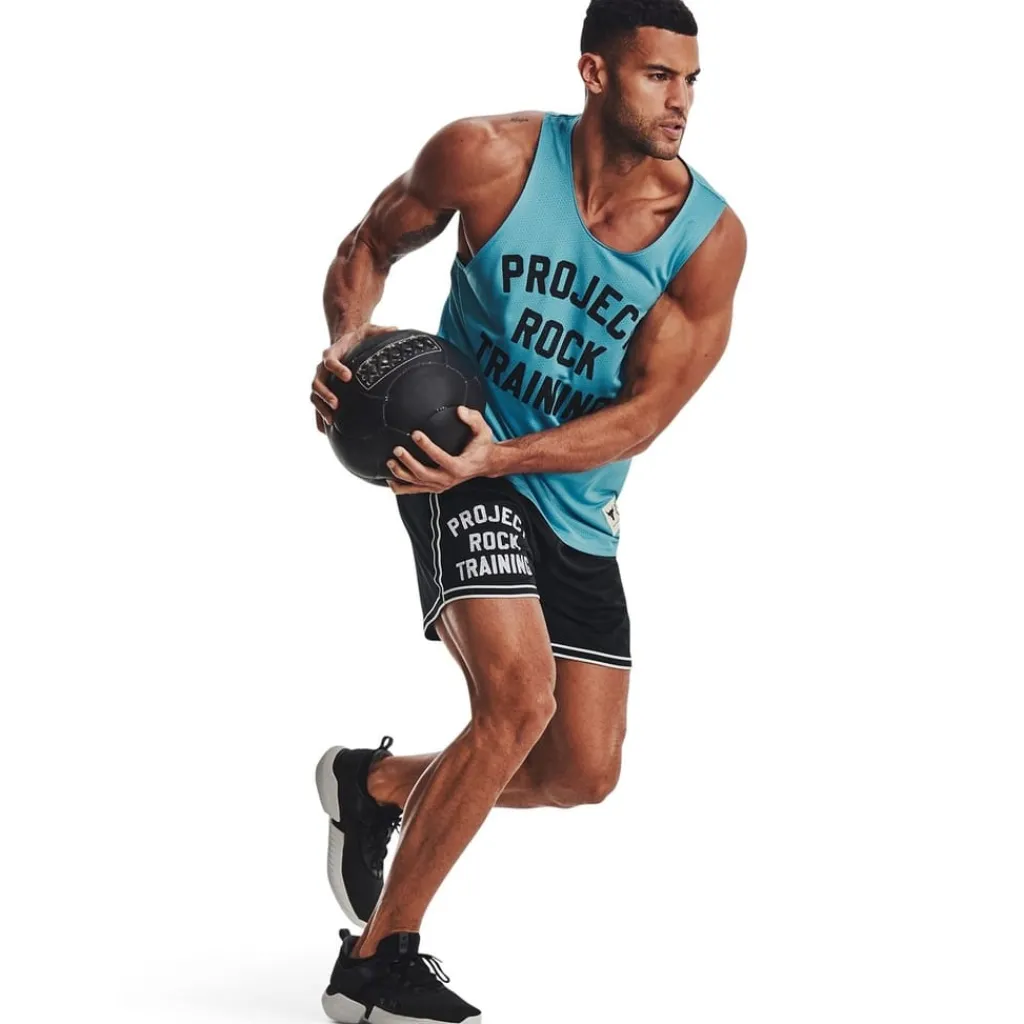 Fitness And Gym Shorts*Under Armour Mens Armour Pjt Rck Penny Mesh Sts Tg Gym Shorts in Black