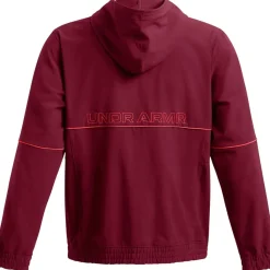 Fitness And Gym Tops*Under Armour Mens Armour Ua Baseline Woven Jacket Hoody in Red