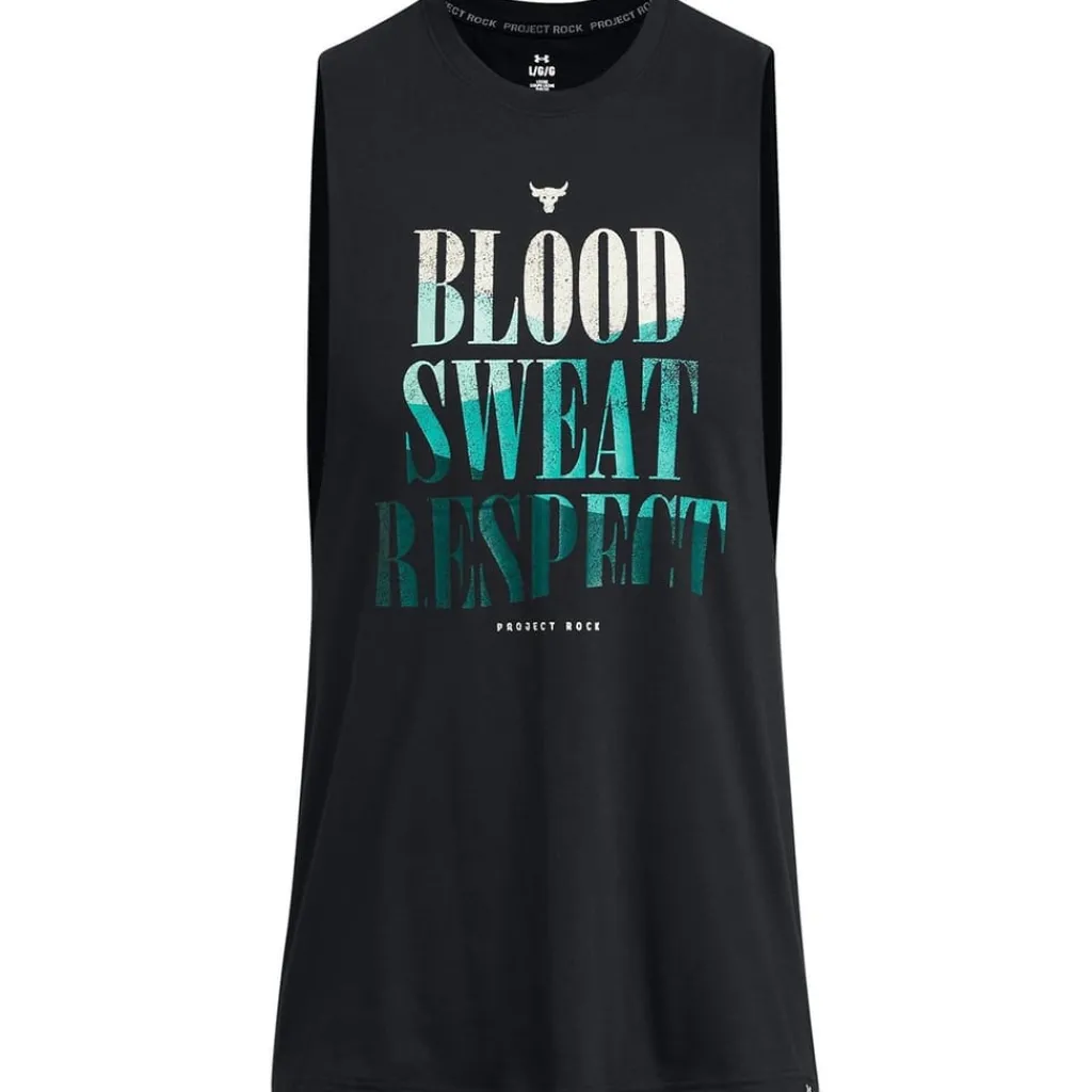 Fitness And Gymwear|Fitness And Gym Tops*Under Armour Mens Armour Ua Pjt Rck Bsr Payoff Tank Gym Top in Black