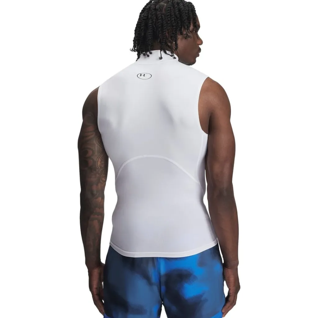Fitness And Gym Tops*Under Armour Mens Armour Ua Hg Comp Mock Sl Gym Vest in White