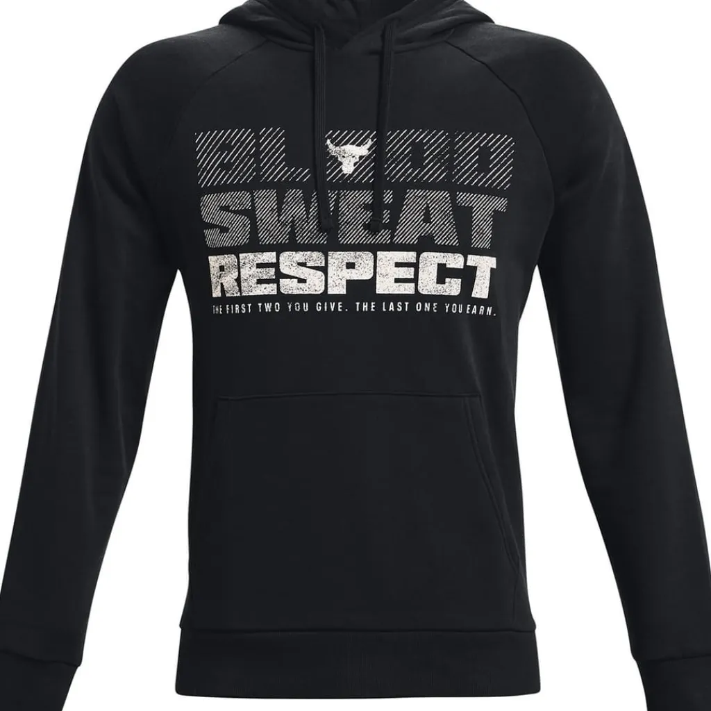 Fitness And Gym Tops*Under Armour Mens Armour Ua Pjt Rock Rival Fleece Hoody Hoody in Black
