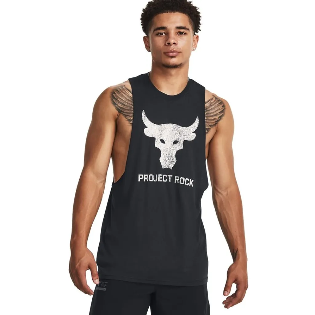 Fitness And Gym Tops*Under Armour Mens Armour Pr Bull Tank Top in Black