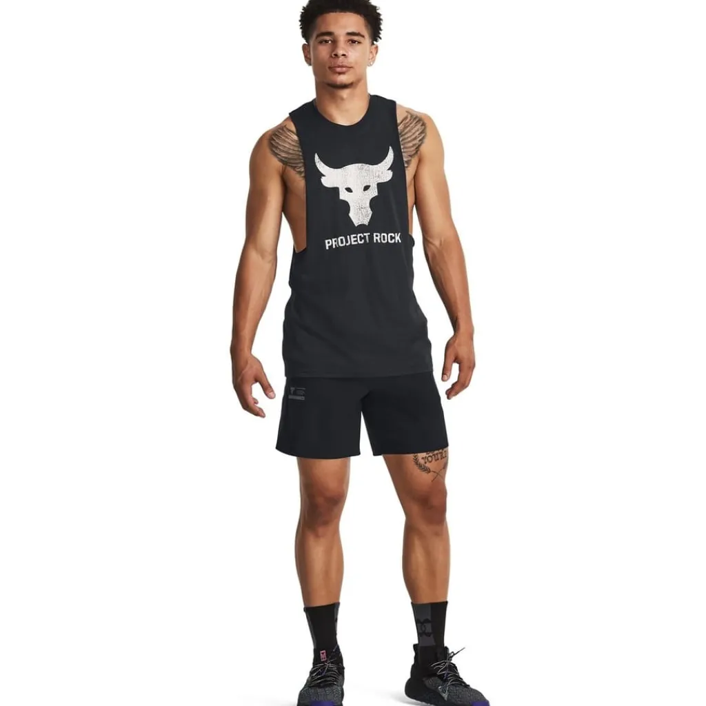 Fitness And Gym Tops*Under Armour Mens Armour Pr Bull Tank Top in Black