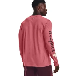 Fitness And Gym Tops*Under Armour Mens Armour Ua Pjt Rock Respect Ls Gym Top in Pink