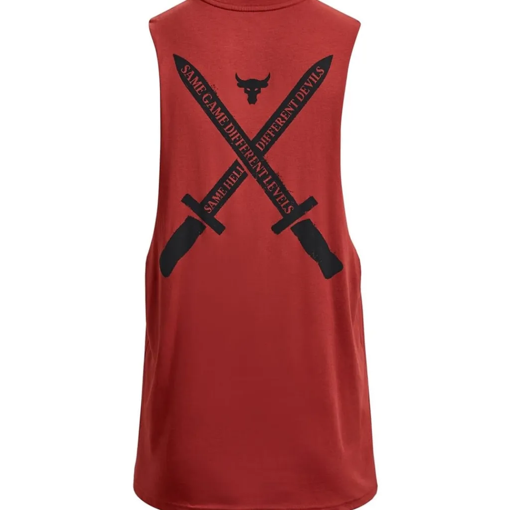 Fitness And Gym Tops*Under Armour Mens Armour Ua Pjt Rock St Dagger Tank Gym Vest in Red
