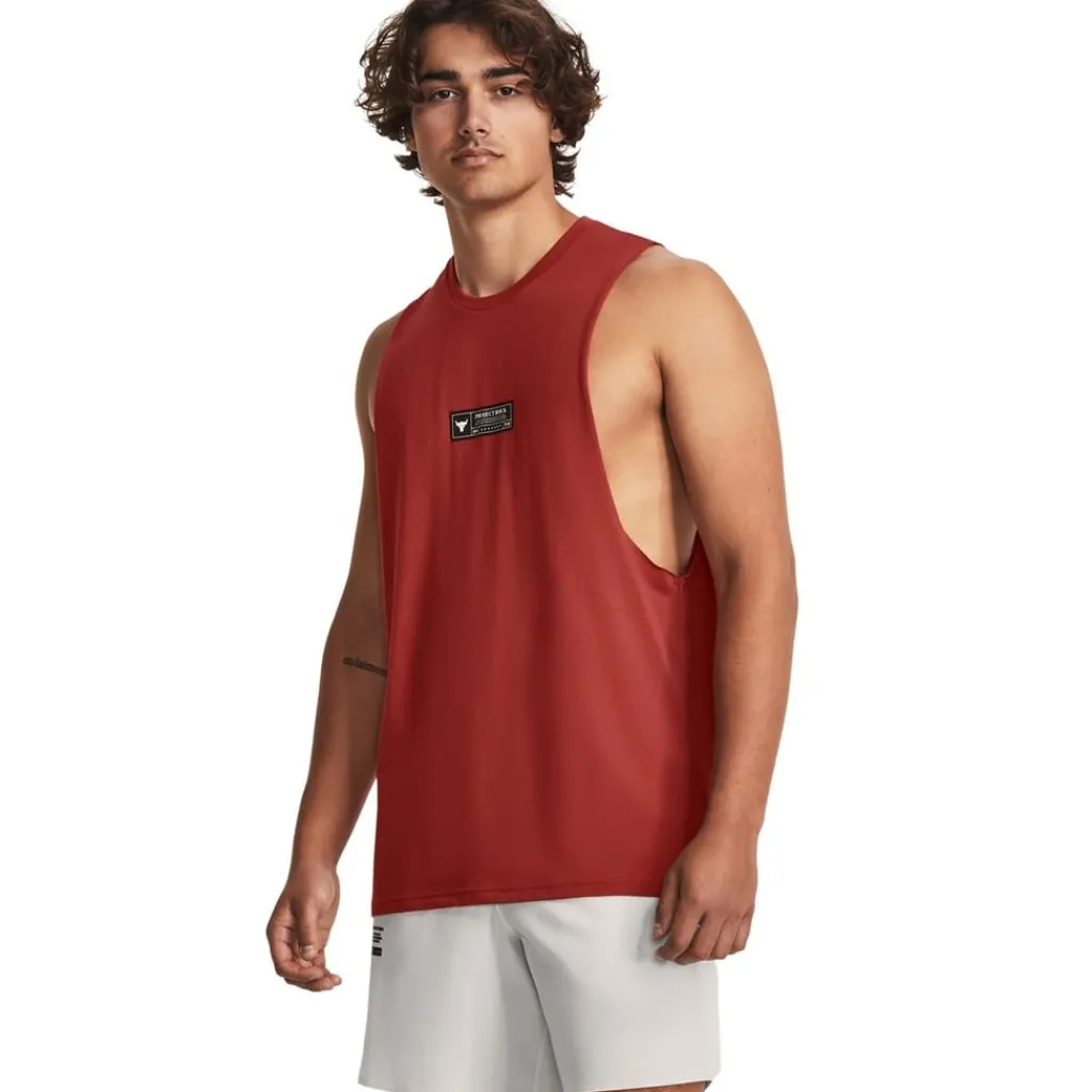 Fitness And Gym Tops*Under Armour Mens Armour Ua Pjt Rock St Dagger Tank Gym Vest in Red