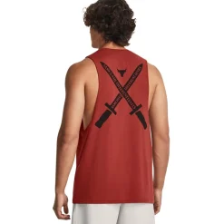 Fitness And Gym Tops*Under Armour Mens Armour Ua Pjt Rock St Dagger Tank Gym Vest in Red