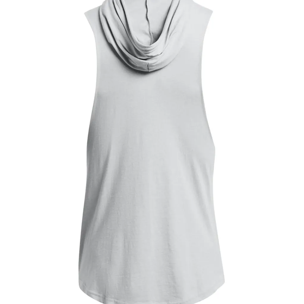 Fitness And Gym Tops*Under Armour Mens Armour Ua Pjt Rck Rents Due Sl Hoody Gym Vest in Grey