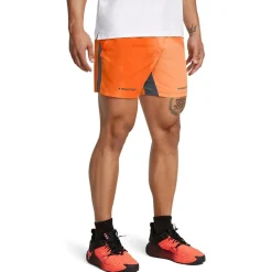 Fitness And Gym Shorts*Under Armour Mens Armour Pjt Rock Ultimate 5 Pt Sts Gym Shorts in Orange