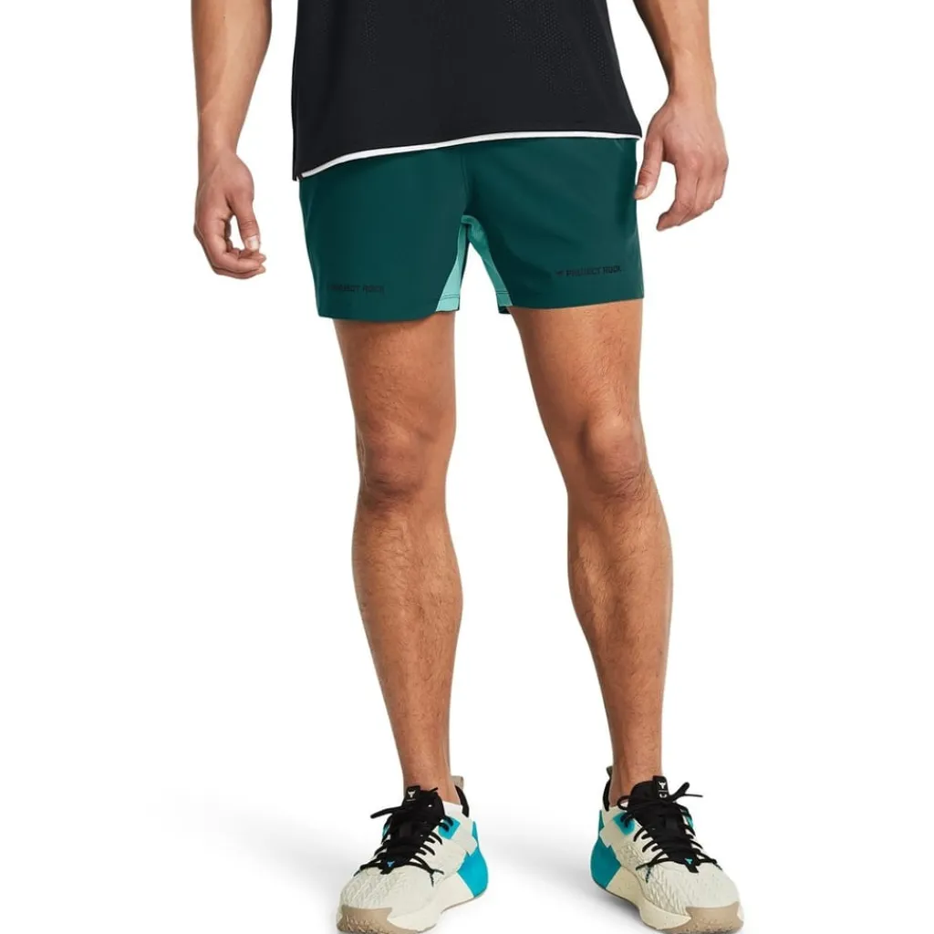 Fitness And Gym Shorts*Under Armour Mens Armour Pjt Rock Ultimate 5 Training Short Gym in Blue