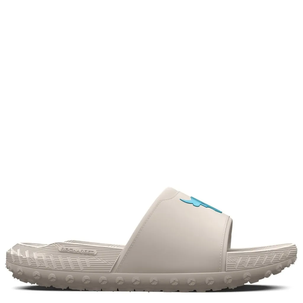 Beach Shoes*Under Armour Mens Armour Ua U Rock 3 Sl Sliders in Grey