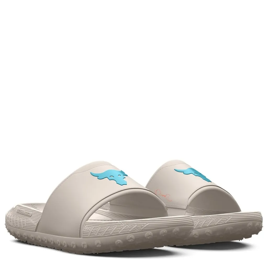 Beach Shoes*Under Armour Mens Armour Ua U Rock 3 Sl Sliders in Grey