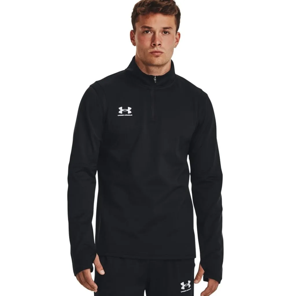 Fitness And Gymwear|Fitness And Gym Tops*Under Armour Mens Challenger Half Zip Midlayer in Black