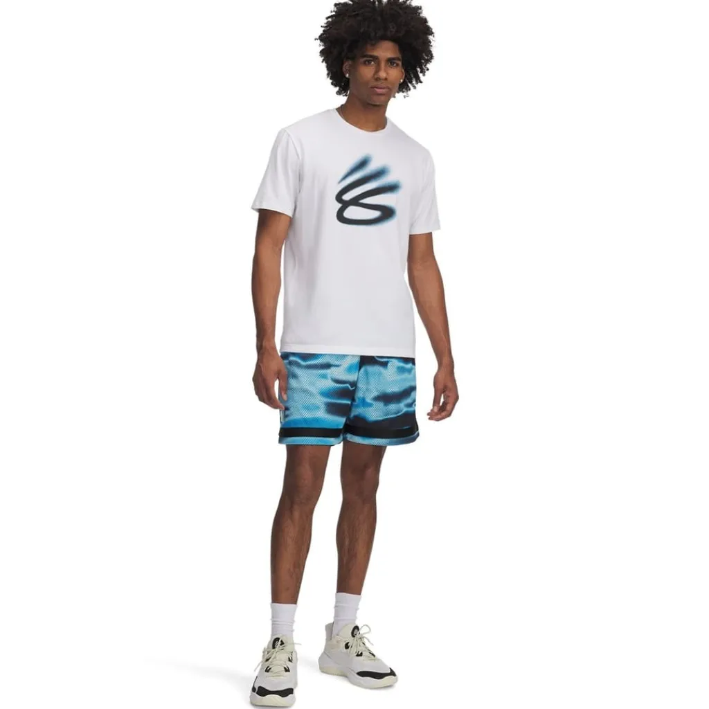 Fitness And Gym Shorts*Under Armour Mens Curry Statement Shorts in Blue