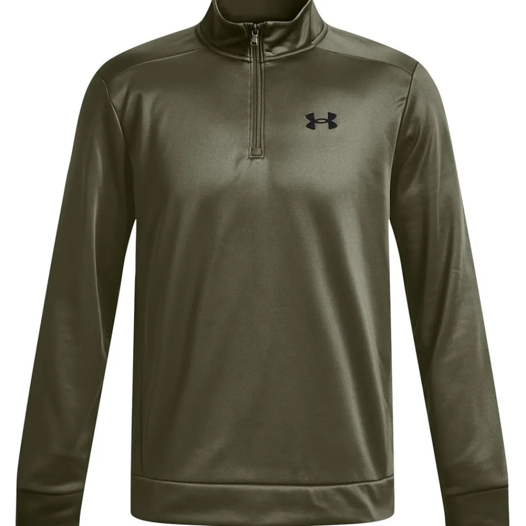 Fitness And Gymwear*Under Armour Mens Half Zip Fleece Top in Green