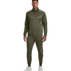 Fitness And Gymwear*Under Armour Mens Half Zip Fleece Top in Green