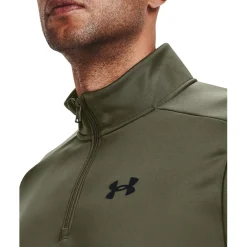 Fitness And Gymwear*Under Armour Mens Half Zip Fleece Top in Green