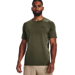 Fitness And Gym Tops|Fitness And Gymwear*Under Armour Mens Heatgear Armour Fitted Short Sleeve Training Top in Green