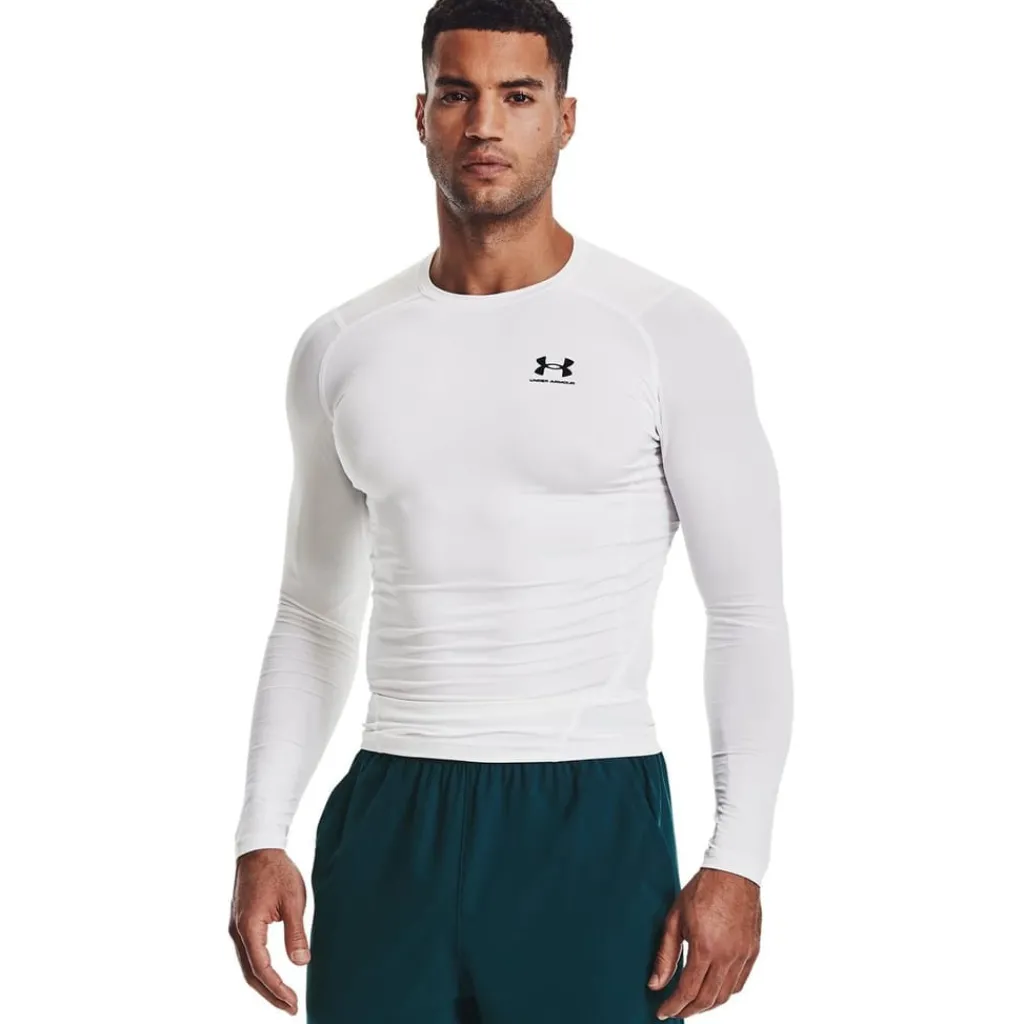 Fitness And Gym Tops|Fitness And Gymwear*Under Armour Mens Heatgear® Long Sleeve in White