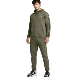 Hoodies*Under Armour Mens Icon Fleece Taping Hoodie in Green