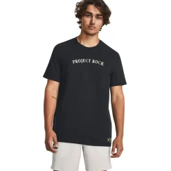 Fitness And Gym Tops*Under Armour Mens Project Rock T-Shirt in Black