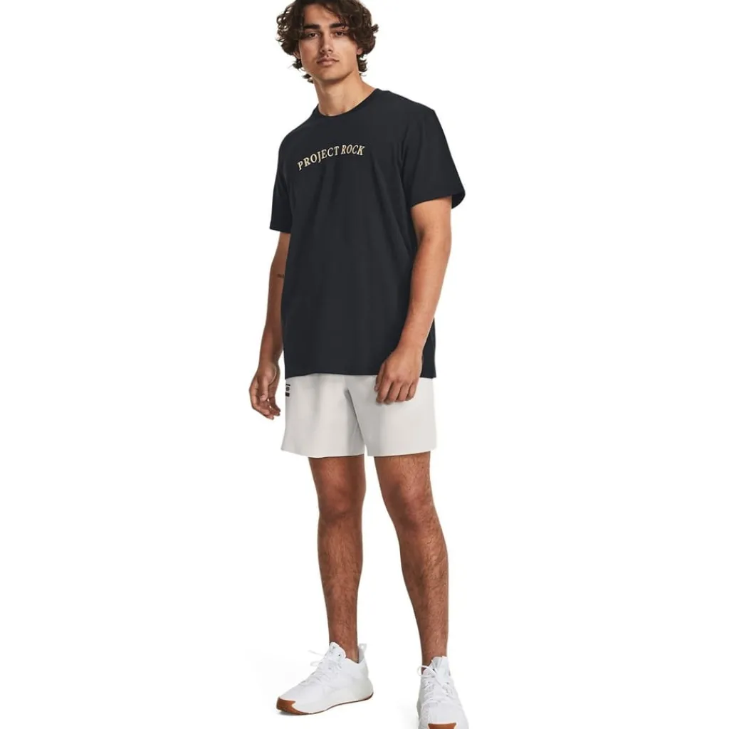 Fitness And Gym Tops*Under Armour Mens Project Rock T-Shirt in Black