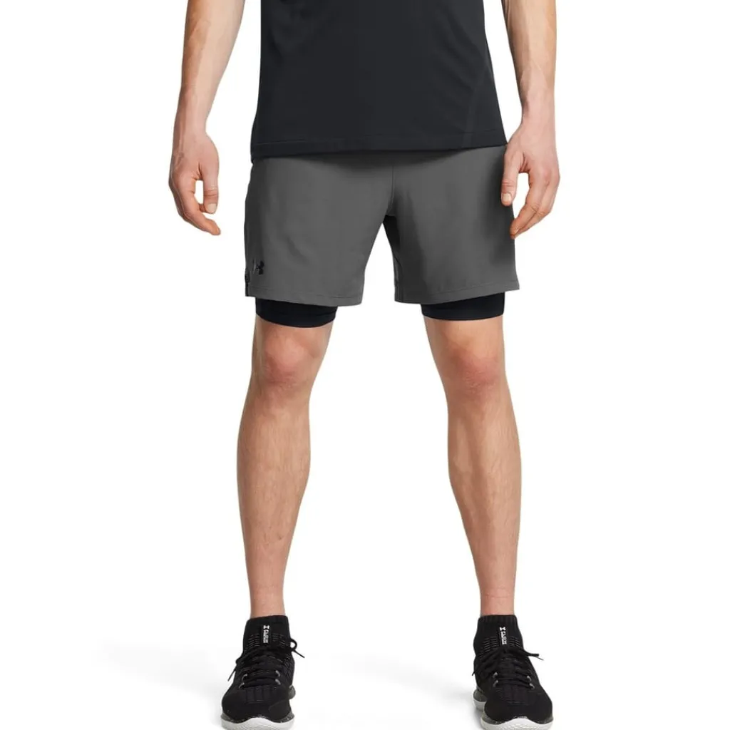 Fitness And Gym Shorts*Under Armour Mens Vanish 2 In 1 Shorts in Grey