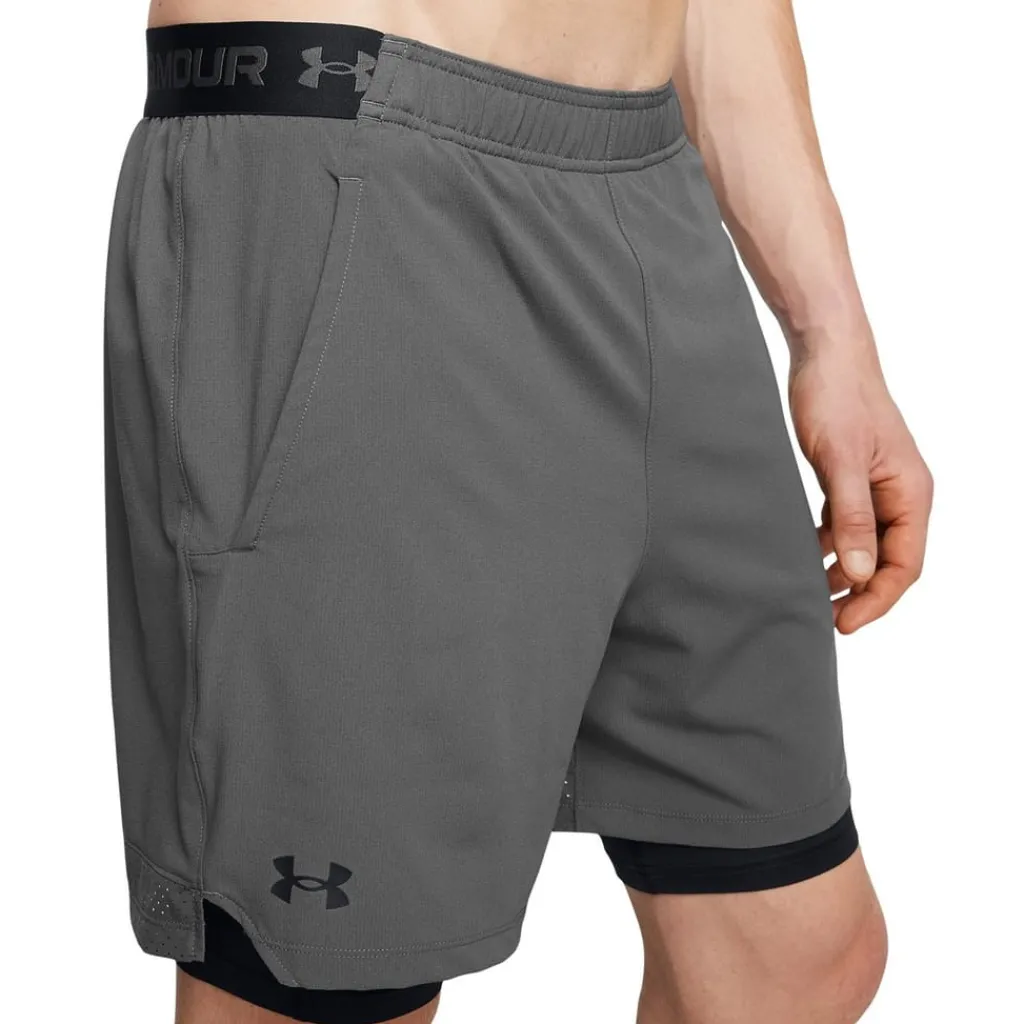 Fitness And Gym Shorts*Under Armour Mens Vanish 2 In 1 Shorts in Grey