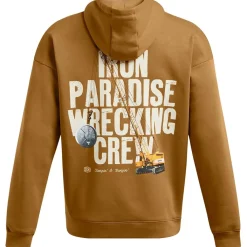 Fitness And Gym Tops*Under Armour P Rk Icon Fleece Hoody in Yellow