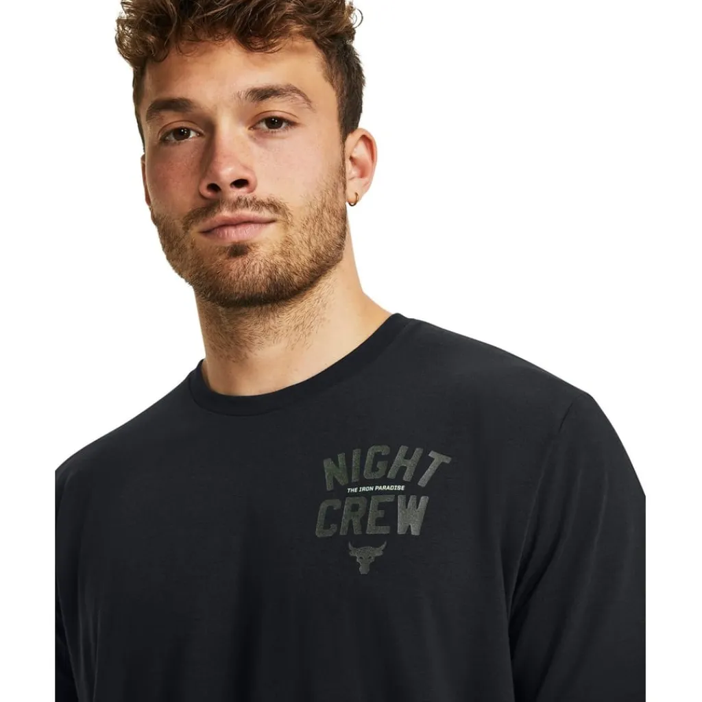 Fitness And Gym Tops*Under Armour Pjt Rk Ngt Crw ss in Black