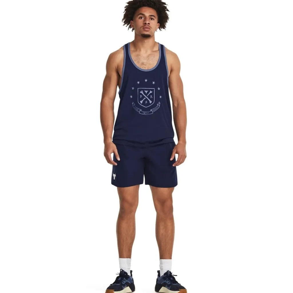 Fitness And Gym Tops*Under Armour Pjt Rock Gym Tank in Blue