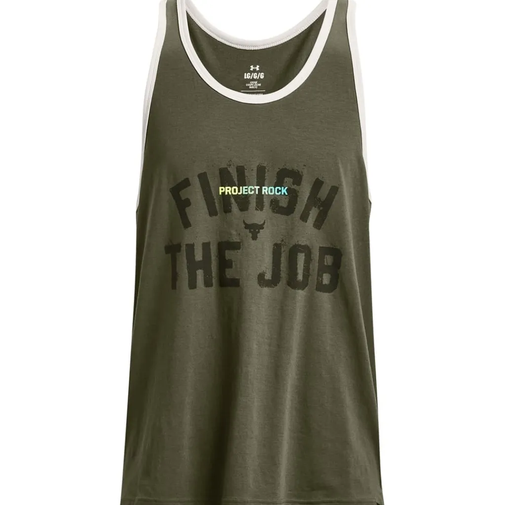 Fitness And Gym Tops*Under Armour Pjt Rock Tank in Green