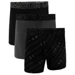 Underwear And Socks*Under Armour Print 6 In 3pk in Grey