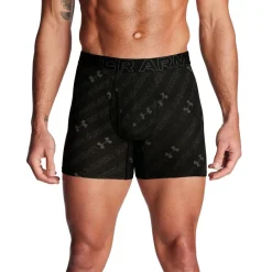 Underwear And Socks*Under Armour Print 6 In 3pk in Grey