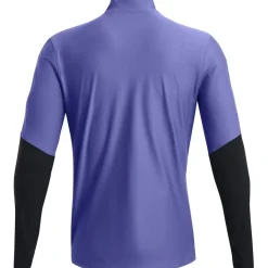 Fitness And Gymwear*Under Armour Regular Fit Zip Neck Long Sleeve T-Shirt in Blue
