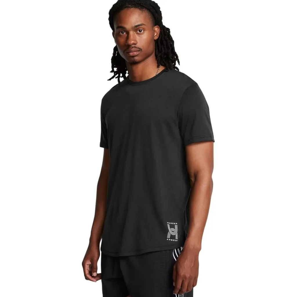 Fitness And Gymwear|Fitness And Gym Tops*Under Armour Run Crew Neck Regular Fit Athletic T-Shirt in Black