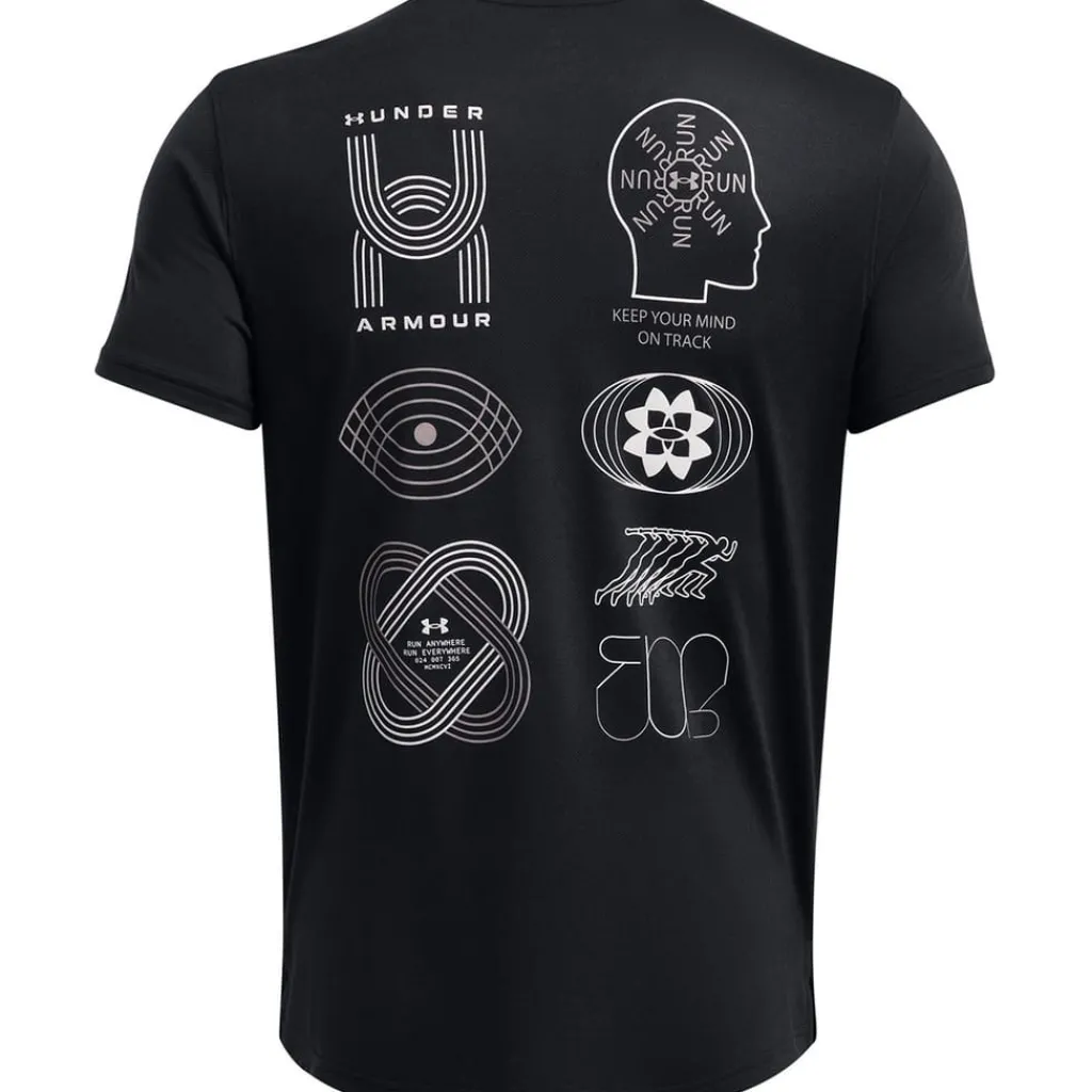 Fitness And Gymwear|Fitness And Gym Tops*Under Armour Run Crew Neck Regular Fit Athletic T-Shirt in Black