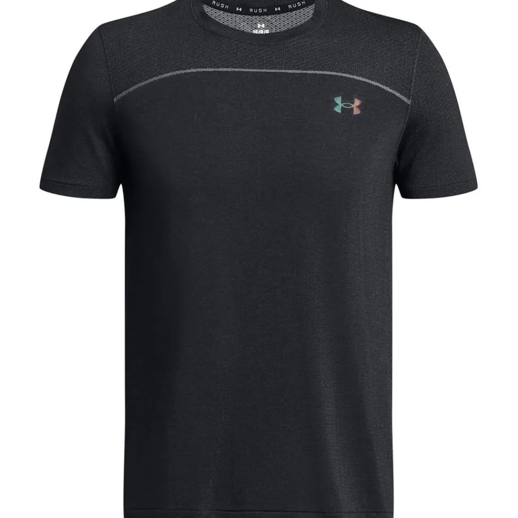 Fitness And Gym Tops*Under Armour Rush Short Sleeve Crew Neck T-Shirt in Black