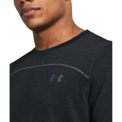 Fitness And Gym Tops*Under Armour Rush Short Sleeve Crew Neck T-Shirt in Black